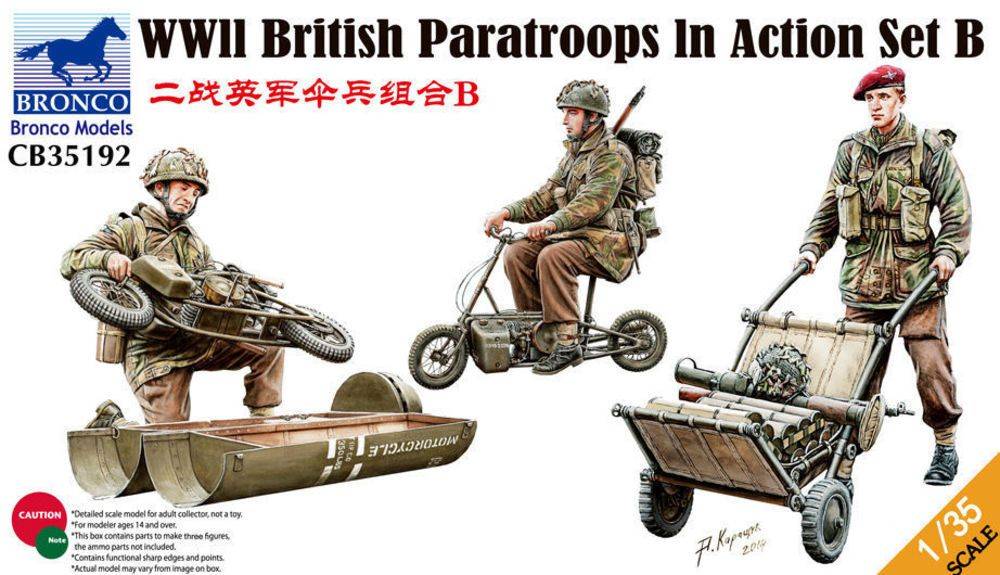 Bronco Models CB35192 - 1:35 WWII British Parattroops In Action Set B | Modellbau