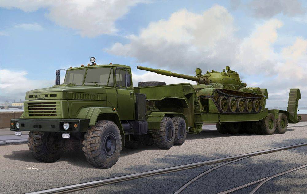 Hobby Boss 85513 - 1:35 Ukraine KrAZ-6446 Tractor w.MAZ/ChMZAP- 5247G semitrailer | Modellbau
