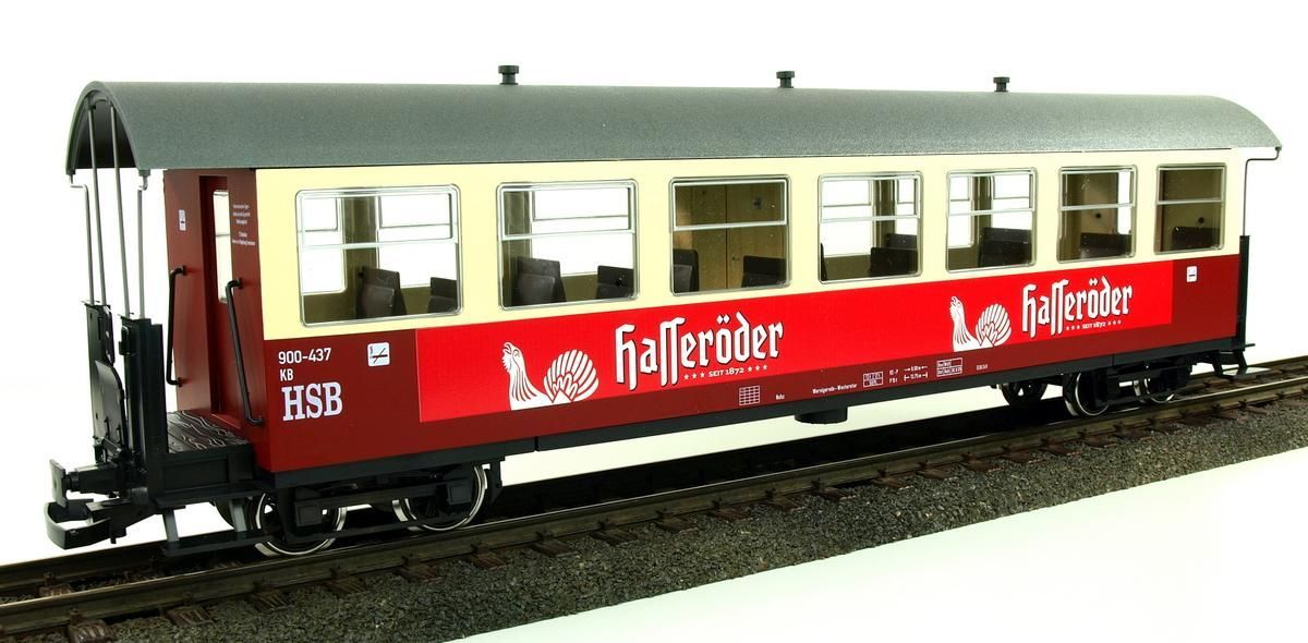Train Line 45 G 3530842 - HSB Personenwagen, 7 Fenster 900-435 Hasseröder Pils- | Modellbahn | Modelleisenbahn