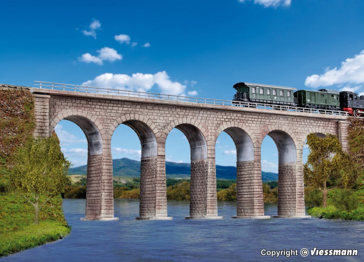 Kibri N 37663 - Spur N/Z Ravenna-Viadukt mit Eisbrecherfundamenten, eingleisig | Modellbahn | Modelleisenbahn