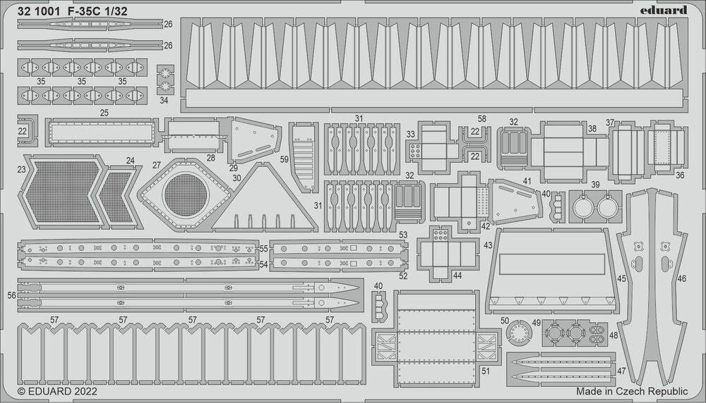 Eduard Accessories 321001 - 1:32 F-35C for TRUMPETER | Modellbau