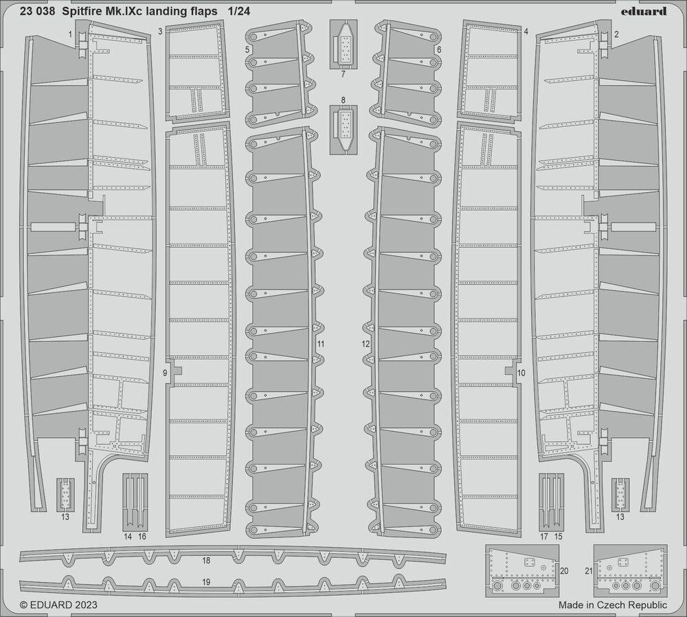 Eduard Accessories 23038 - 1:24 Spitfire Mk.IXc landing flaps 1/24 AIRFIX | Modellbau