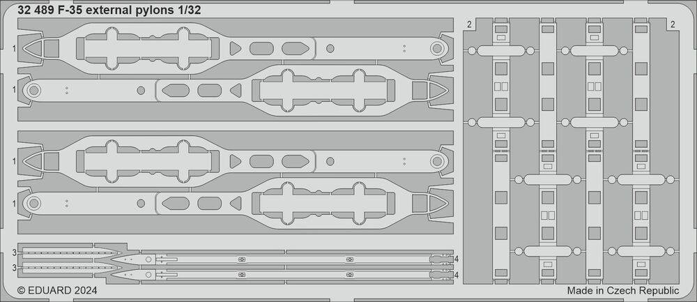 Eduard Accessories 32489 - 1/32 F-35 external pylons 1/32 | Modellbau