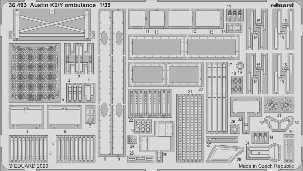 Eduard Accessories 36493 - 1:35 Austin K2/Y ambulance for AIRFIX | Modellbau