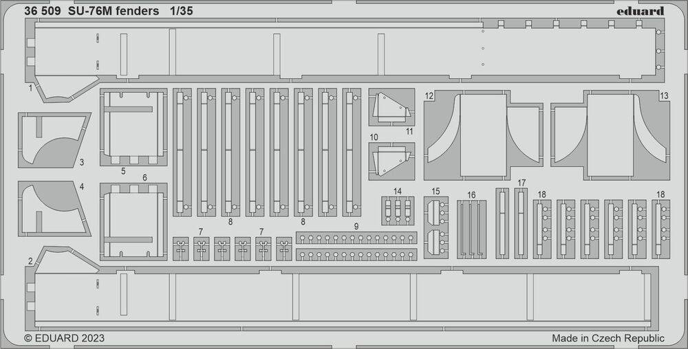 Eduard Accessories 36509 - 1/35 SU-76M fenders 1/35 ZVEZDA | Modellbau