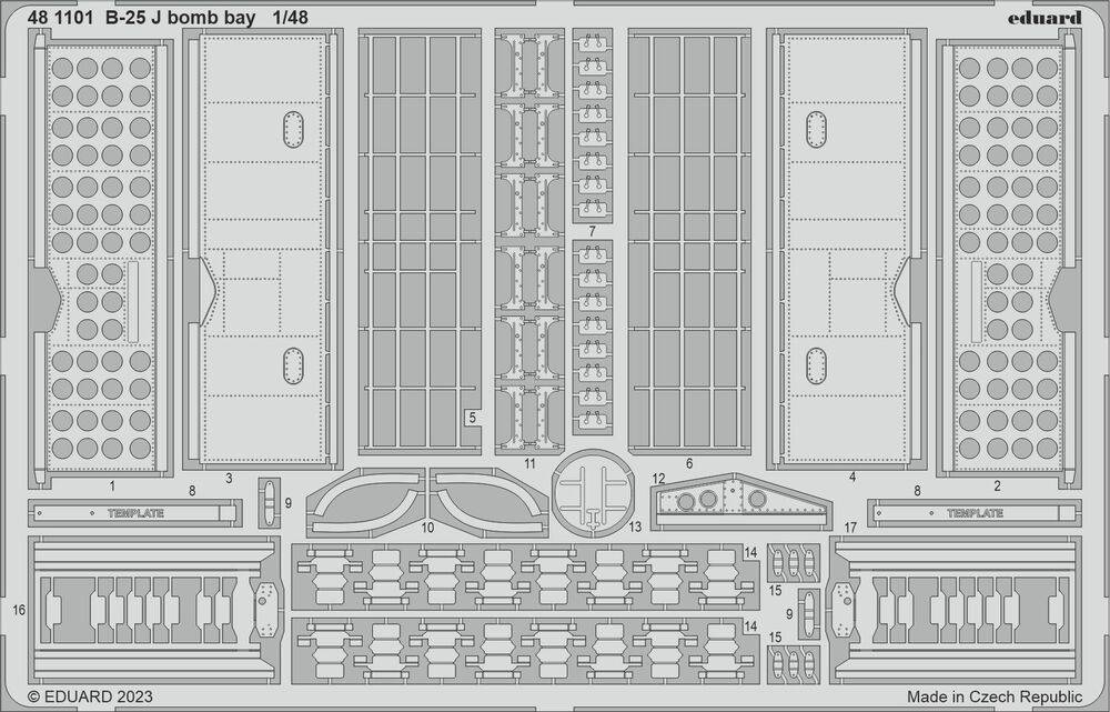 Eduard Accessories 481101 - 1:48 B-25J bomb bay 1/48 HKM | Modellbau
