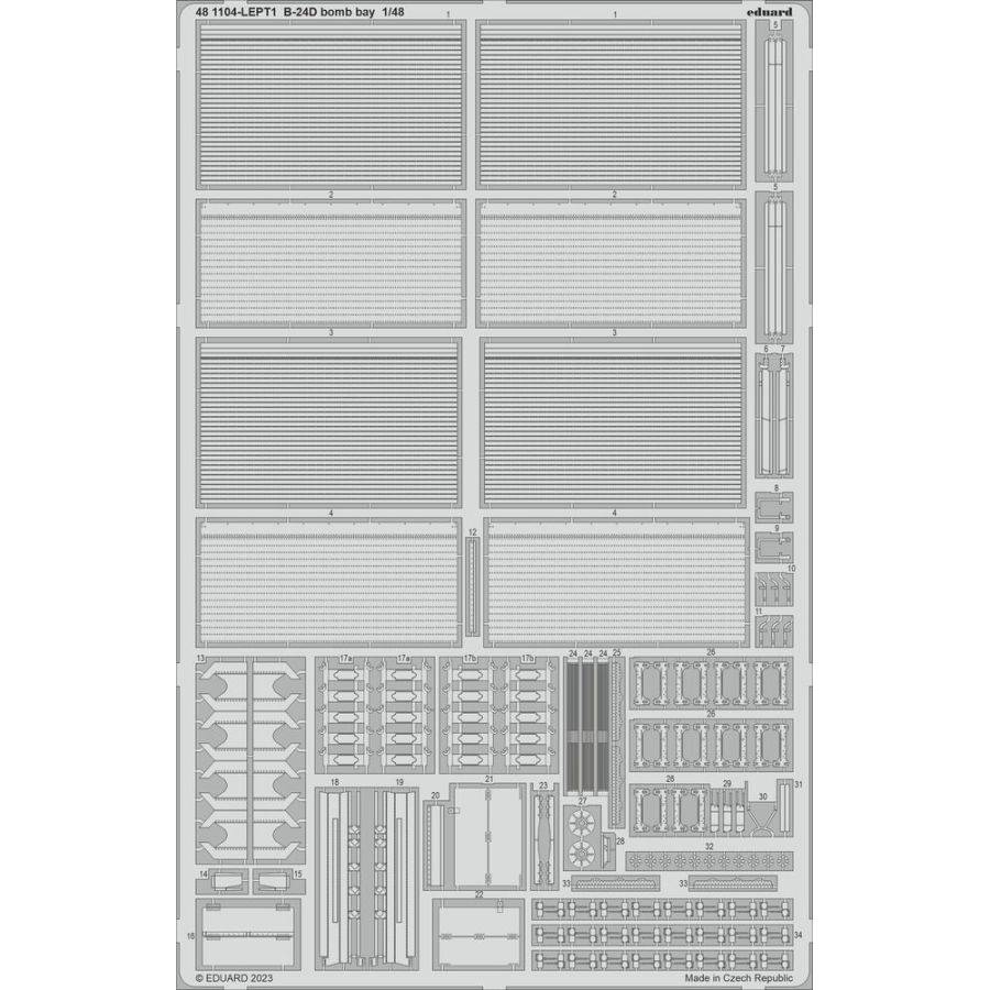 Eduard Accessories 481104 - 1:48 B-24D bomb bay 1/48 REVELL | Modellbau