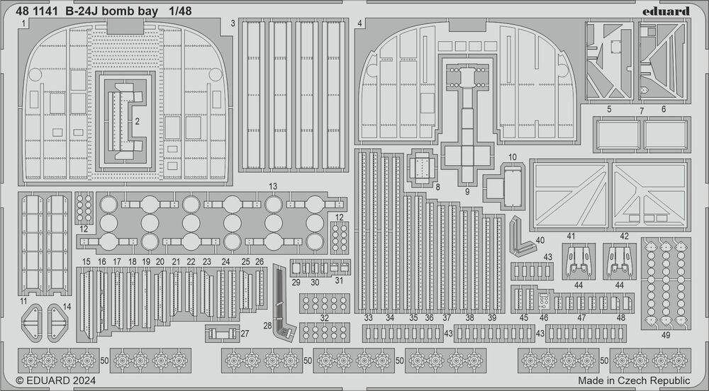 Eduard Accessories 481141 - B-24J bomb bay | Modellbau