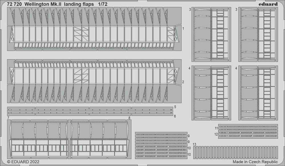 Eduard Accessories 72720 - 1:72 Wellington Mk.II landing flaps for AIRFIX | Modellbau