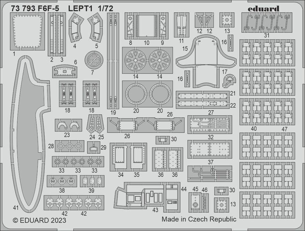 Eduard Accessories 73793 - 1:72 F6F-5 1/72 for EDUARD | Modellbau