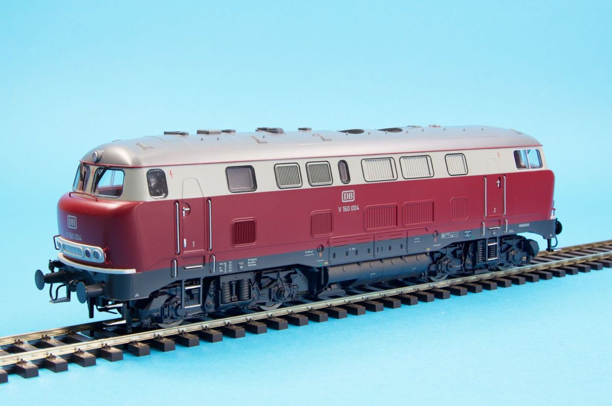 Lenz 0 40163-02 - Diesellok V160 004 Lollo, DB, Ep.3, purpurrot RAL 3004 | Modellbahn | Modelleisenbahn