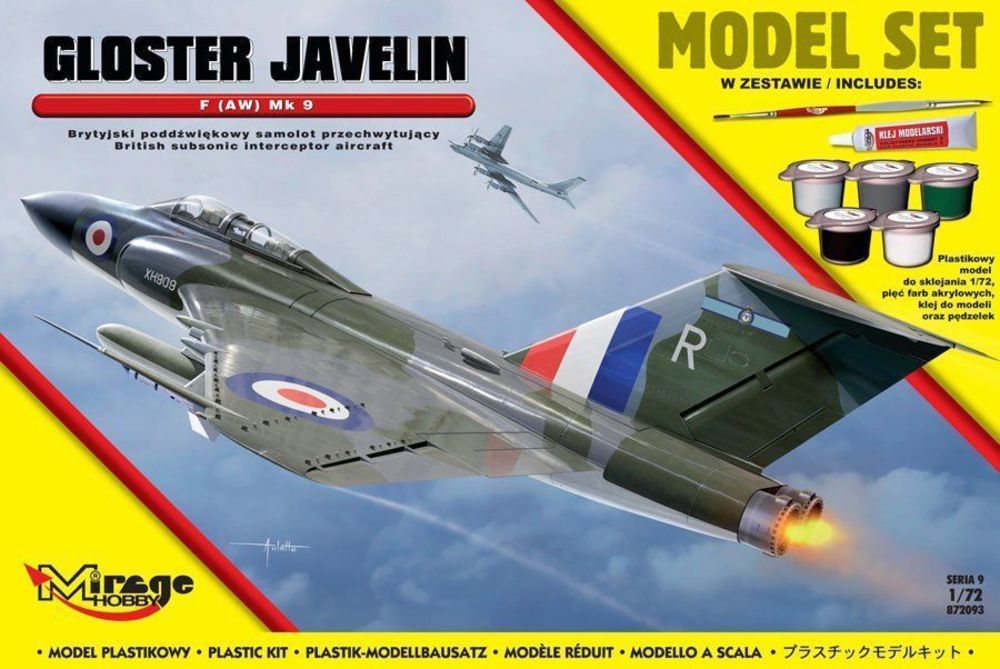 Mirage Hobby 872093 - Gloster Javelin F (AW) Mk 9 (British Subsonic Interceptor Aircraft) in 1:72 | Modellbau