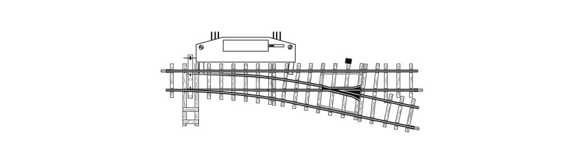 Bemo H0m 4206000 - 12° elektr. Weiche rechts, 162,3mm, R 515 | Modellbahn | Modelleisenbahn