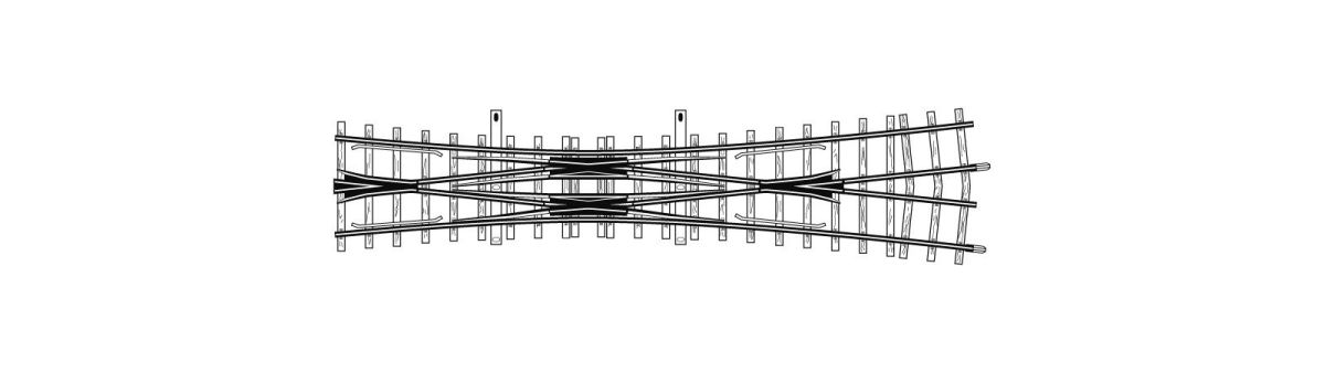 Bemo H0m 4216000 - 12° Doppelkreuzungsweiche gekürzt, 182 mm | Modellbahn | Modelleisenbahn