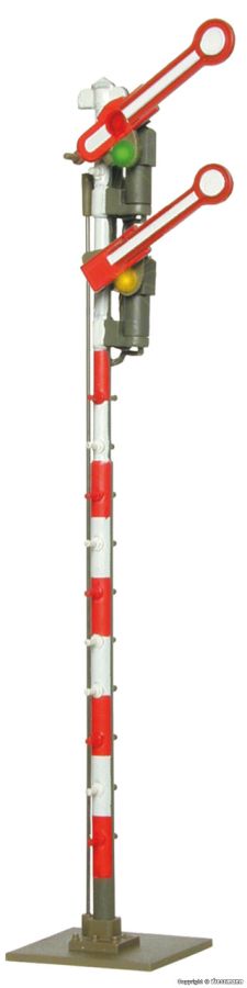 Viessmann H0 (1:87) 4508 - H0 Form-Hauptsignal ÖBB mit 2 gekoppelten, umgebauten Flügeln | Modellbahn | Modelleisenbahn