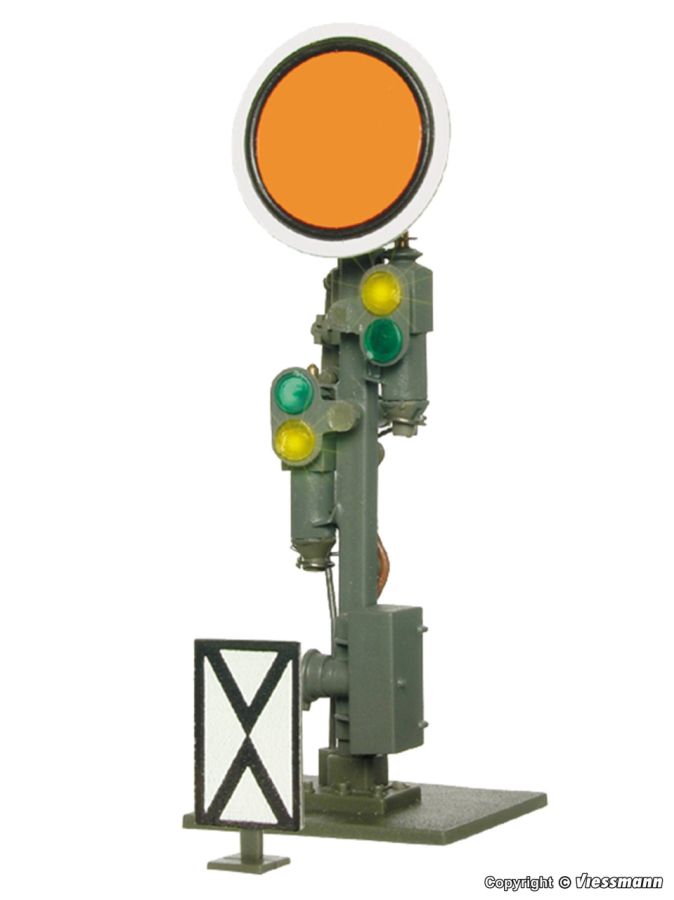 Viessmann H0 (1:87) 4509 - H0 Form-Vorsignal, Scheibe beweglich | Modellbahn | Modelleisenbahn