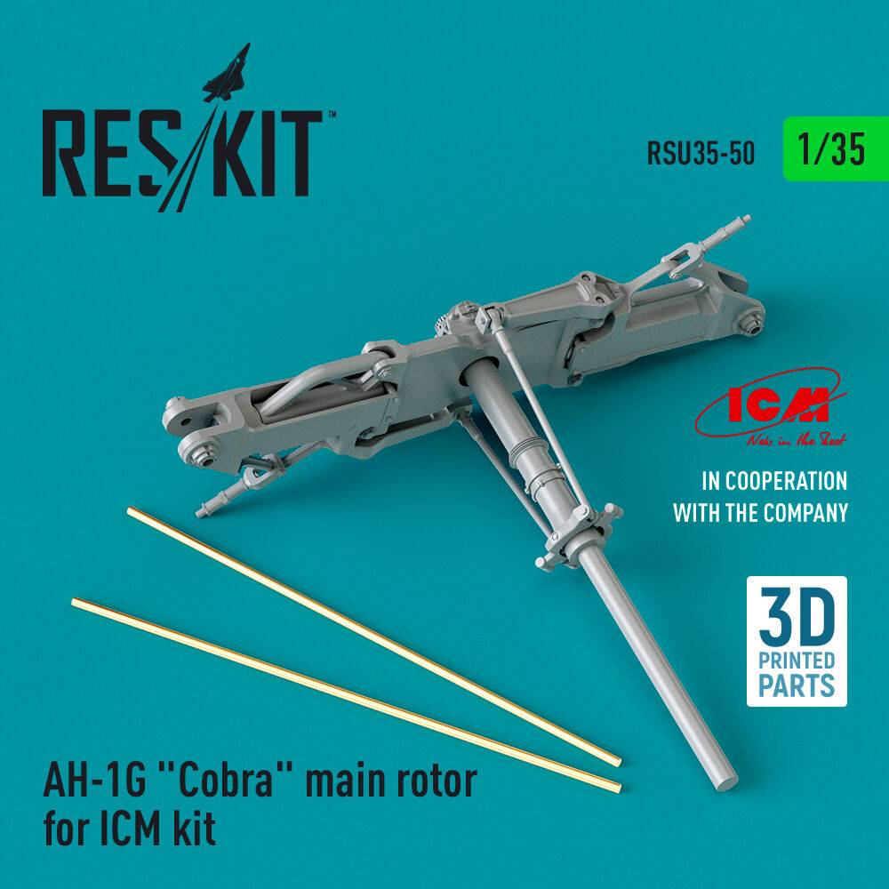 ResKit Models RSU35-0050 - AH-1G Cobra main rotor for ICM kit (3D Printed) | Modellbau