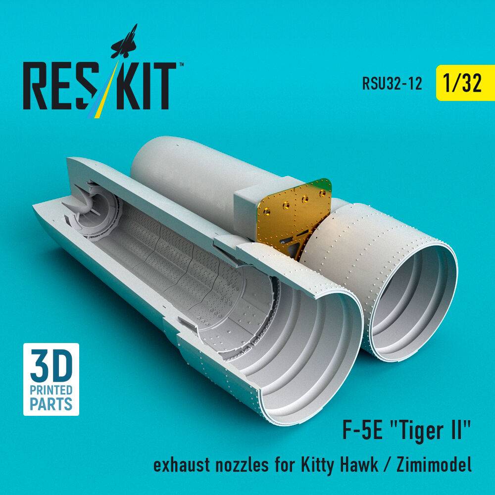 ResKit Models RSU32-0012 - F-5E Tiger II exhaust nozzles for Kitty Hawk / Zimimodel (3D Printed) | Modellbau