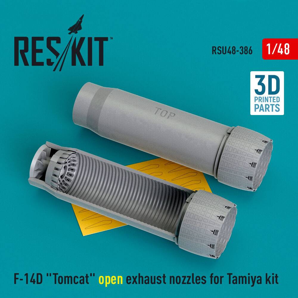 ResKit Models RSU48-0386 - F-14D Tomcat open exhaust nozzles for Tamiya kit (3D Printed) | Modellbau