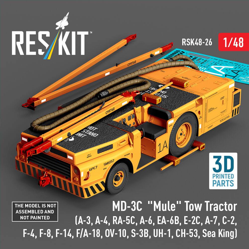 ResKit Models RSK48-0026 - MD-3? Mule Tow Tractor (A-3, A-4, RA-5C, A-6, EA-6B, E-2C, A-7, C-2, F-4, F-8, F-14, F/A-18, | Modellbau