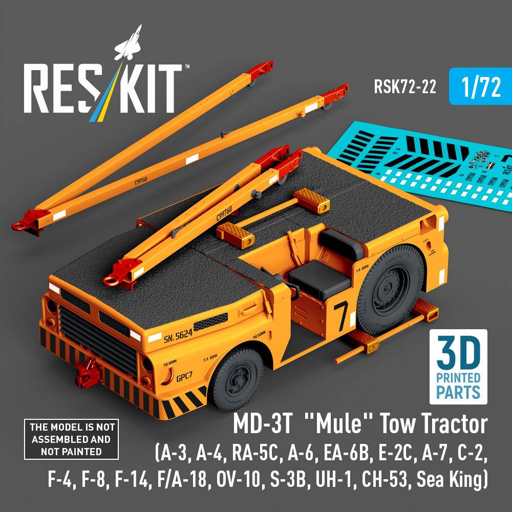 ResKit Models RSK72-0022 - MD-3T Mule Tow Tractor (A-3, A-4, RA-5C, A-6, EA-6B, E-2C, A-7, C-2, F-4, F-8, F-14, F/A-18, | Modellbau