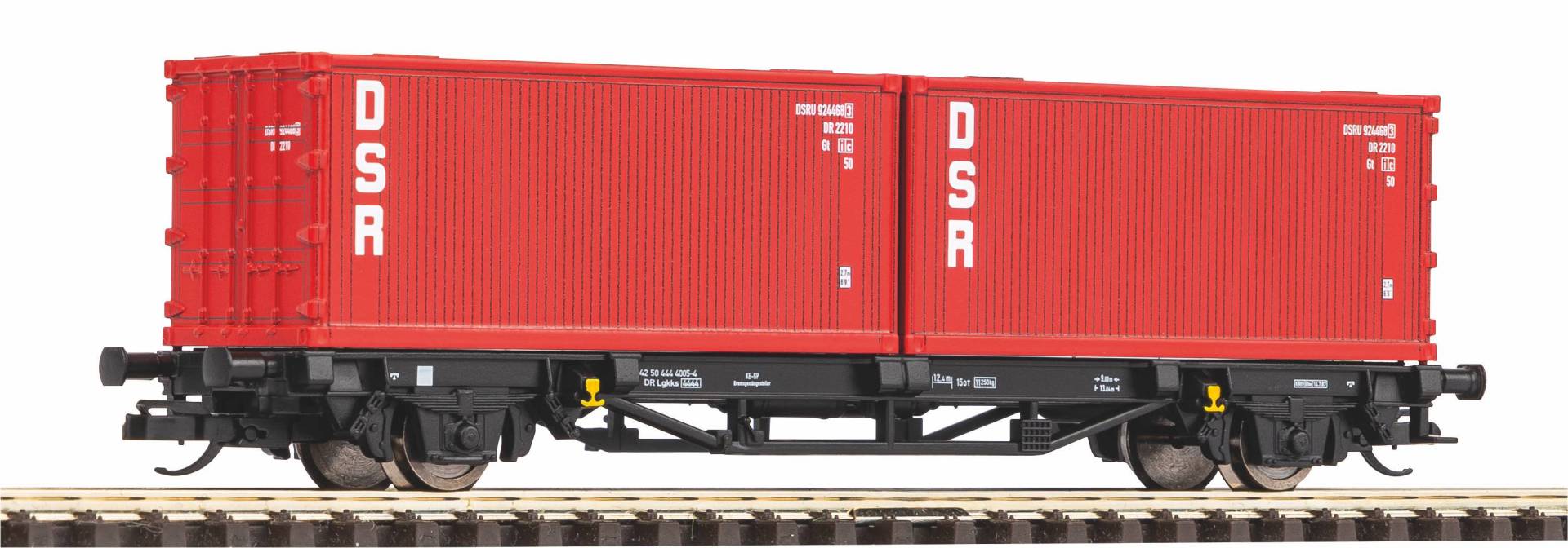 Piko TT 47727 - Containertragwagen 2 x 20 DSR DR IV | Modellbahn | Modelleisenbahn