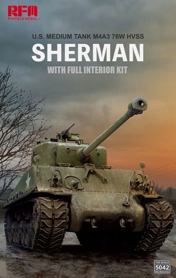 Rye Field Model 5042 - M4A3 76W HVSS Sherman w/full interior | Modellbau