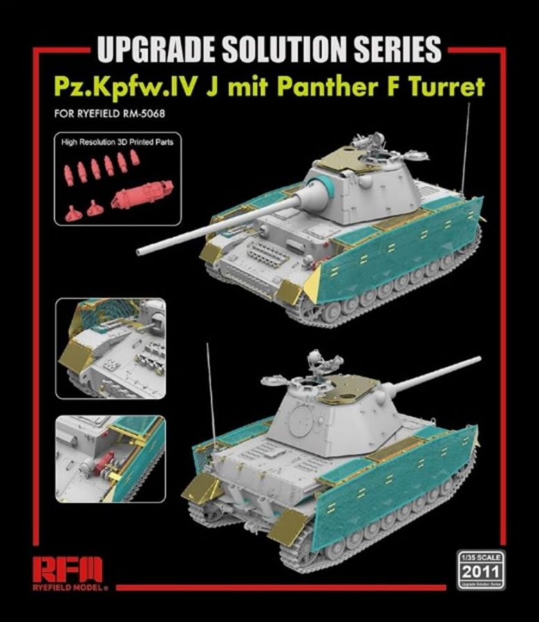 Rye Field Model 2011 - Upgrade set for 5068 Pz.Kpfw.IV J mit Panther F Turret | Modellbau