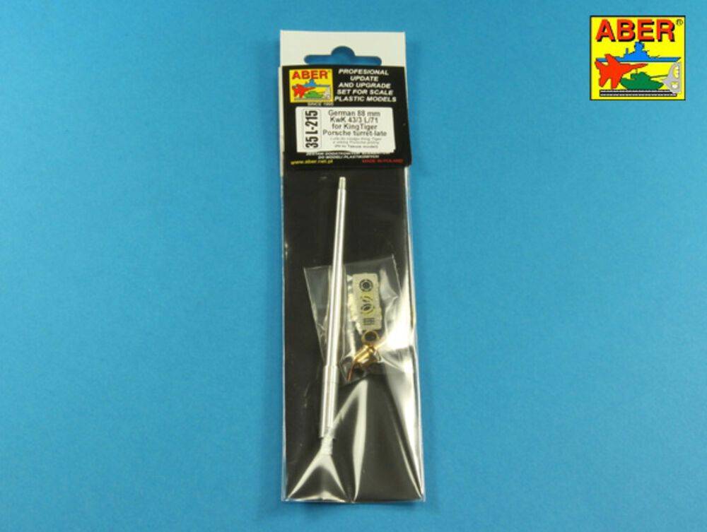 Aber Models 35 L-215 - Barrel 8,8cm Kw.K 43 for Tiger B Porsche turret-late | Modellbau
