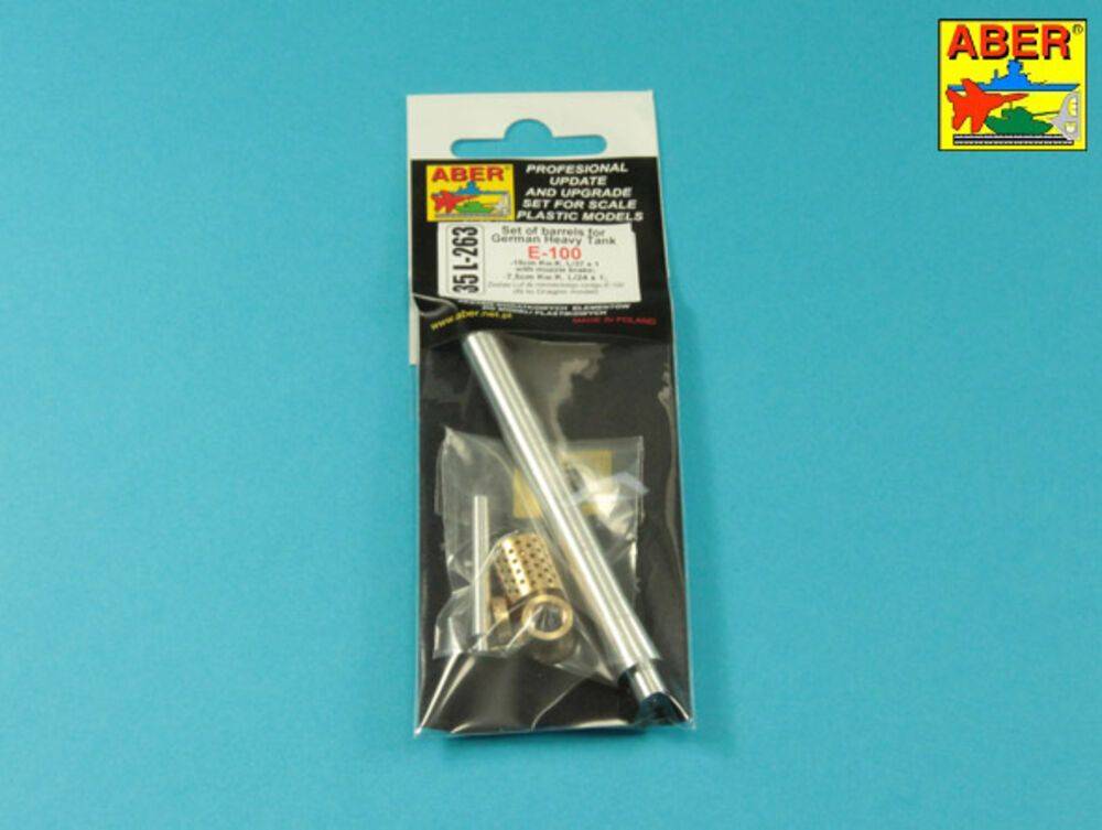 Aber Models 35 L-263 - Set of barrels for German Heavy tank E-100 (Dragon) 15cm & 7,5cm | Modellbau