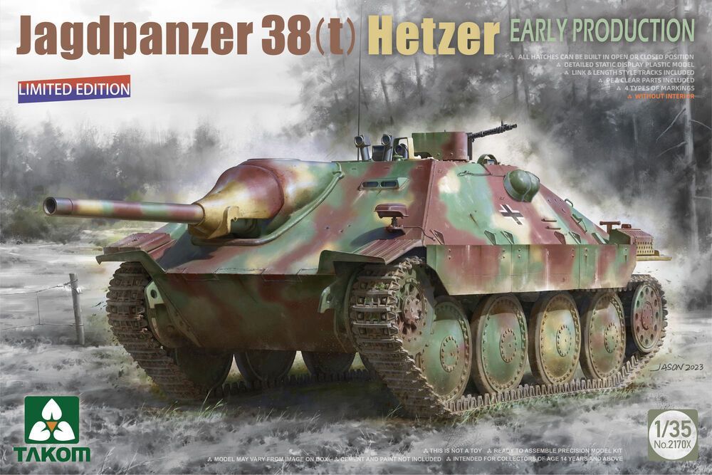 Takom TAK2170X - 1:35 Jagdpanzer 38(t) Hetzer Early Production (Limited Edition) | Modellbau