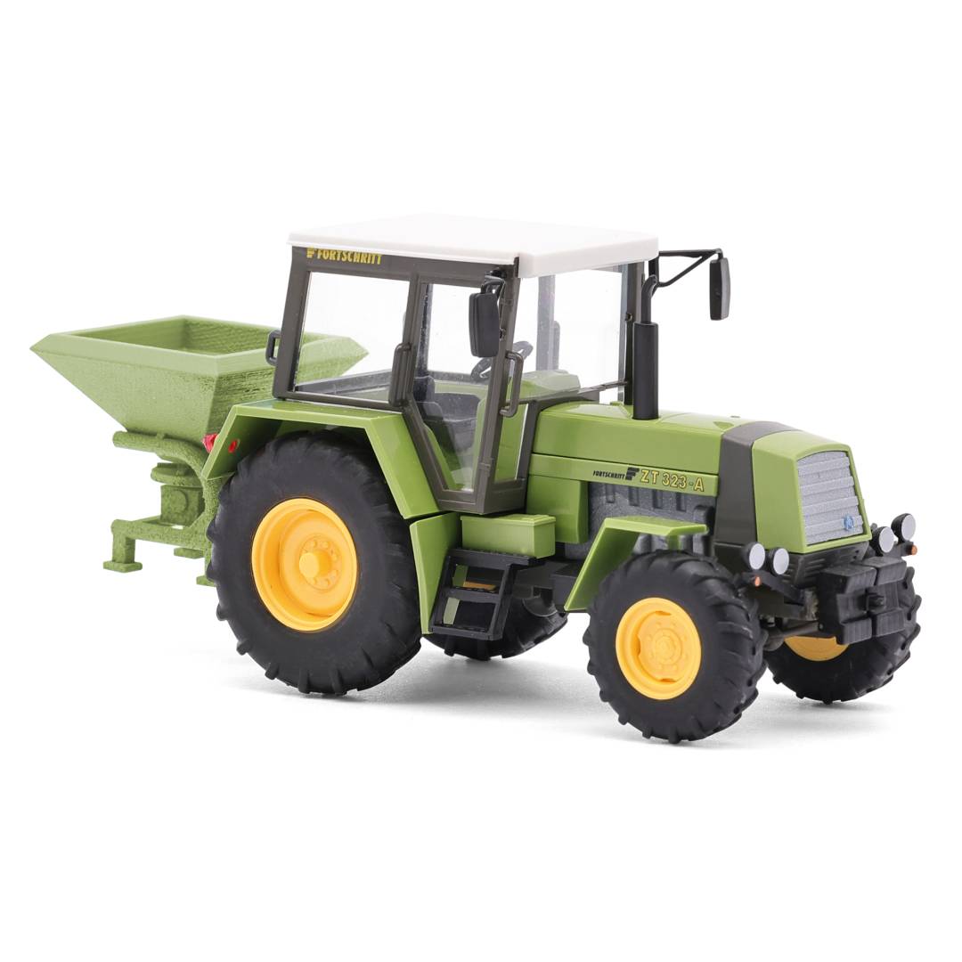 Busch H0 (1:87) 50424 - Traktor Fortschritt ZT 323 A mit Düngemittelstreuer, Hellgrün | Modellbahn | Modelleisenbahn