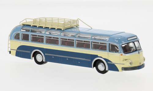 Brekina Mercedes O 6600 H Reisebus - hellblau/beige, 1951, H0 (1:87)