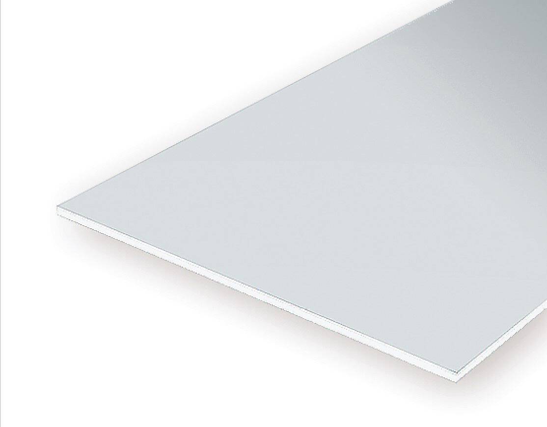 Evergreen 509107 - Weiße Polystyrolplatte, 200x530x2,00 mm, 2 Stück | Modellbau