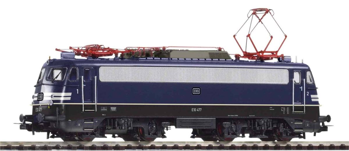 Piko H0 (1:87) 51970 - Sound-E-Lok E10 477 mit Warnstreifen DB III Wechselstromversion, inkl. PIKO Sound-Decoder | Modellbahn | Modelleisenbahn