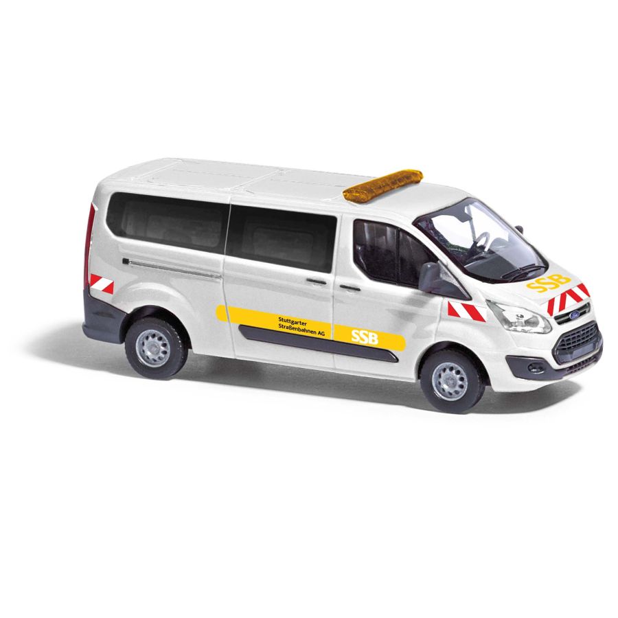 Busch H0 (1:87) 52434 - Ford Transit Custom Flachdach Bus, SSB Stuttgart | Modellbahn | Modelleisenbahn
