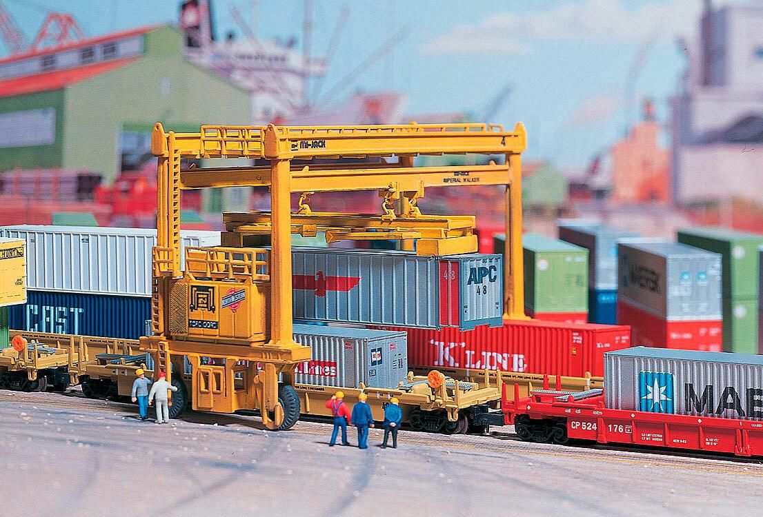 Walthers N 533222 - Mi-Jack Container-Kran | Modellbahn | Modelleisenbahn