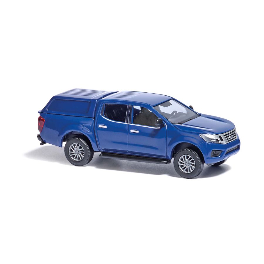 Busch H0 (1:87) 53705 - Nissan Navara mit Hardtop, Blau FORMNEUHEIT | Modellbahn | Modelleisenbahn