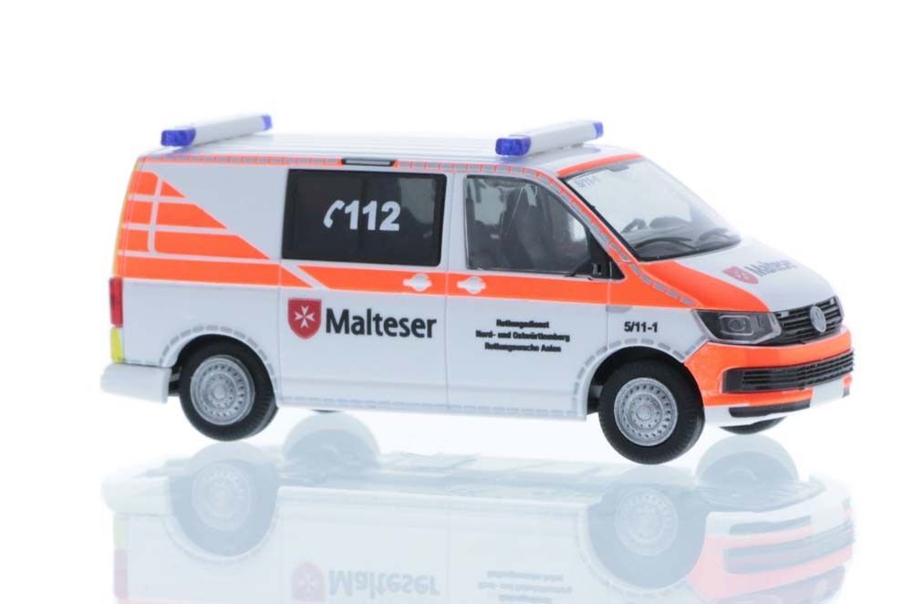 Rietze H0 (1:87) 53722 - Volkswagen T6 Malteser Aalen, 1:87 | Modellbahn | Modelleisenbahn