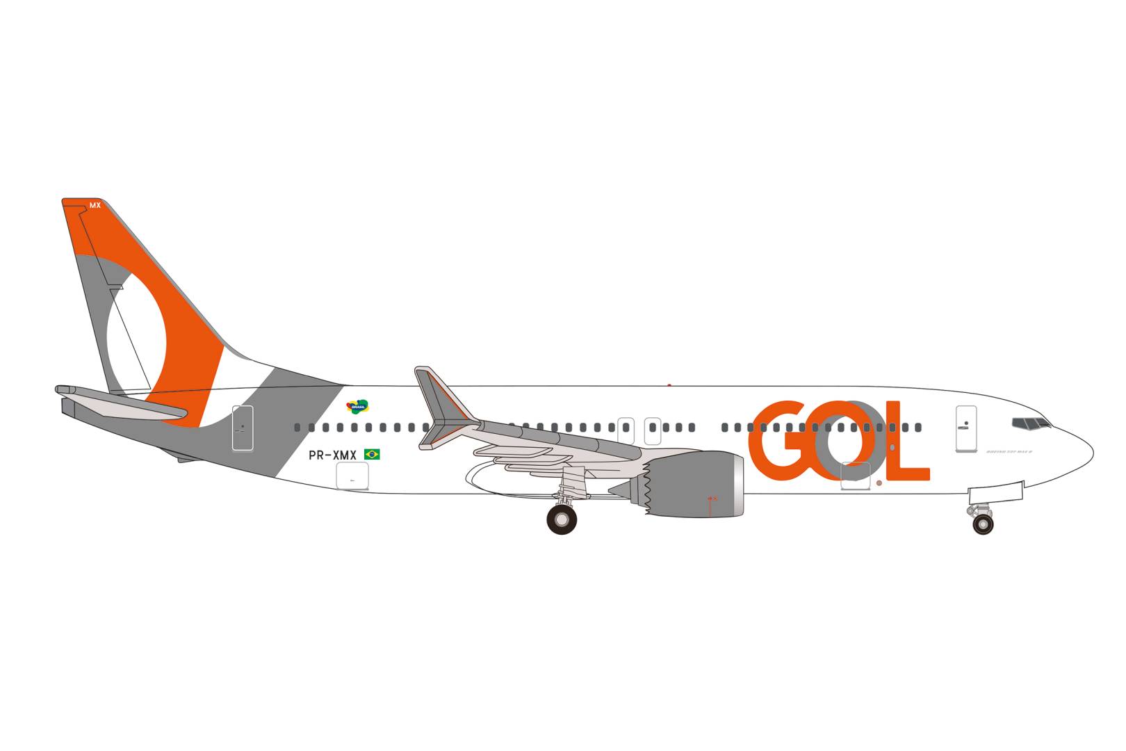 Herpa 538459 - GOL Linhas Aéreas Boeing 737 Max 8 - PR-XMX | Modellbahn | Modelleisenbahn