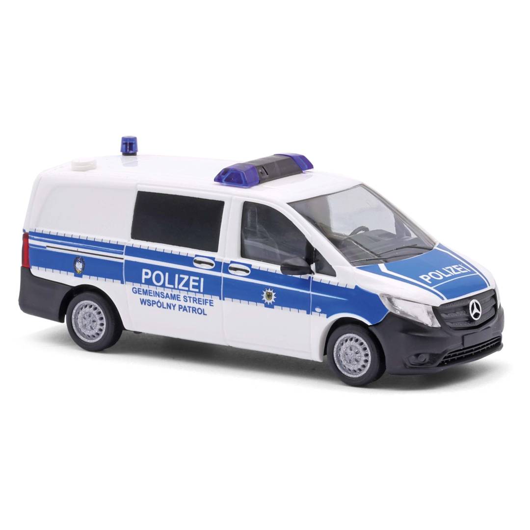 Busch H0 (1:87) 54802 - Mercedes-Benz Vito, Bundespolizei gemeinsame Streife | Modellbahn | Modelleisenbahn