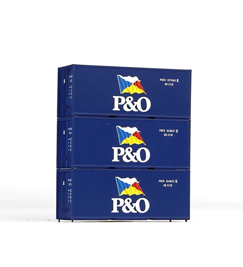 Piko H0 (1:87) 56200 - 3er Set 20 Container P&O | Modellbahn | Modelleisenbahn