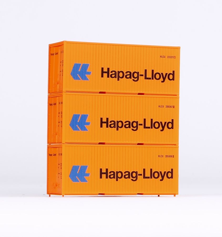 Piko H0 (1:87) 56202 - 3er Set 20 Container Hapag-Lloyd | Modellbahn | Modelleisenbahn