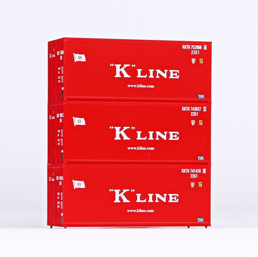 Piko H0 (1:87) 56220 - 3er Set 20 Container K-Line | Modellbahn | Modelleisenbahn