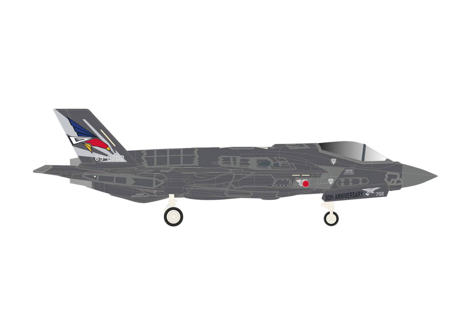 Herpa 573597 - Japan Air Self-Defense Force Lockheed F-35A Lightning II - 302 Hikotai, Misawa AB - 50th Anniversary | Modellbahn | Modelleisenbahn