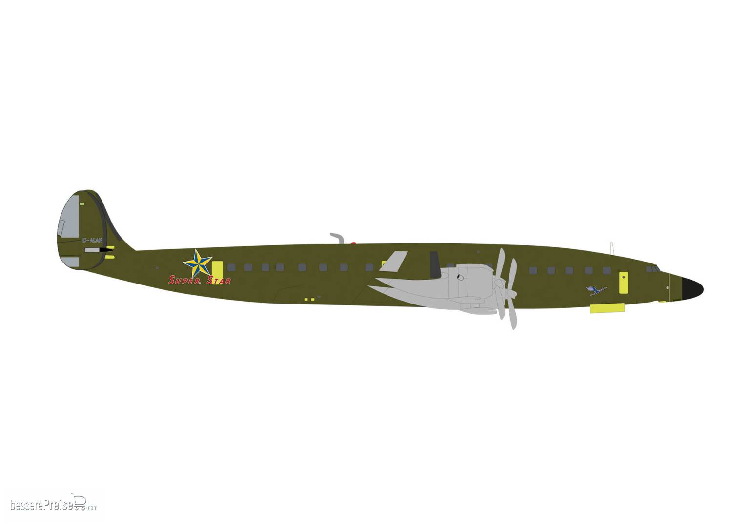 Herpa 573863 - Lufthansa Lockheed L-1649A Super Star Roll-out, Hamburg, January 17, 2025 - D-ALAN | Modellbahn | Modelleisenbahn