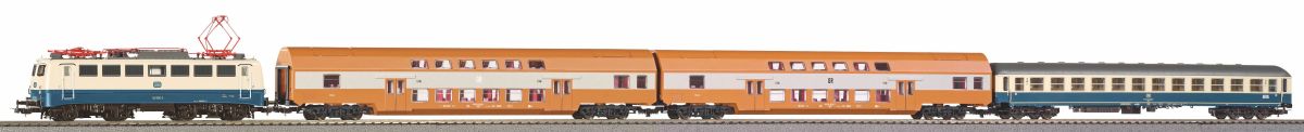 Piko H0 (1:87) 58147 - Sound-Exklusiv-Set 2024 zum Tag der Offenen Tür: E-Lok BR 140 Personenzug DB/DR IV | Modellbahn | Modelleisenbahn