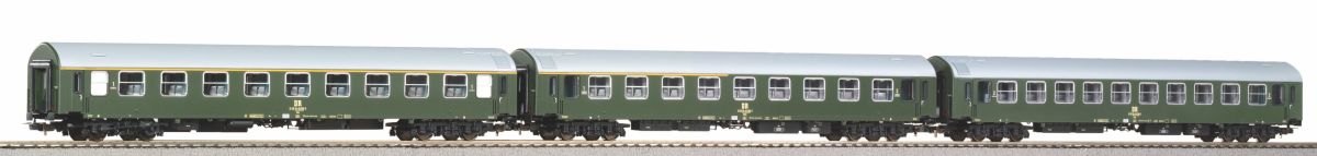 Piko H0 (1:87) 58220 - 3er Set Y-Wagen D 300 DR IV Set 1 | Modellbahn | Modelleisenbahn