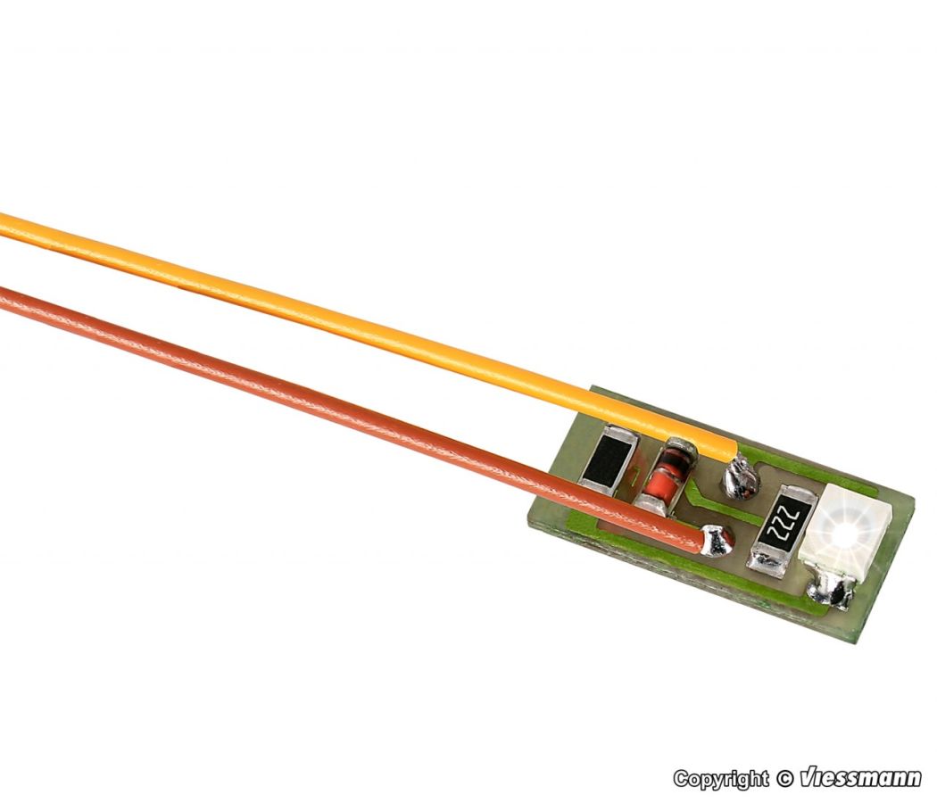 Viessmann H0 (1:87) 6008 - Hausbeleuchtung mit 1 LED weiß, 10 Stück | Modellbahn | Modelleisenbahn