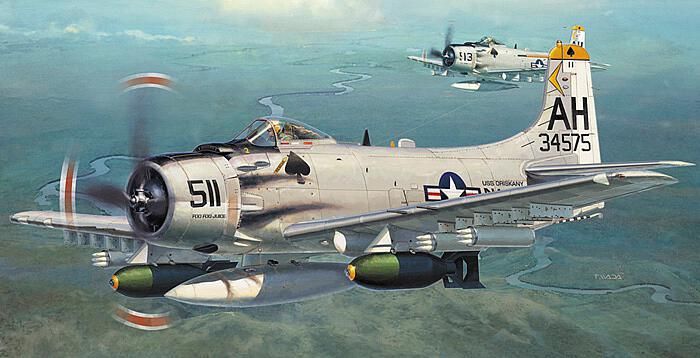 Hasegawa 602466 - 1/72 A-1H Skyrader mit Raketen-Hülse | Modellbau